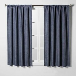 Room Darkening Curtains - Navy - Set of 2